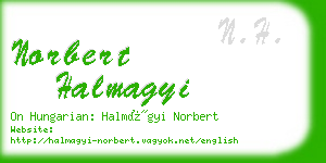 norbert halmagyi business card